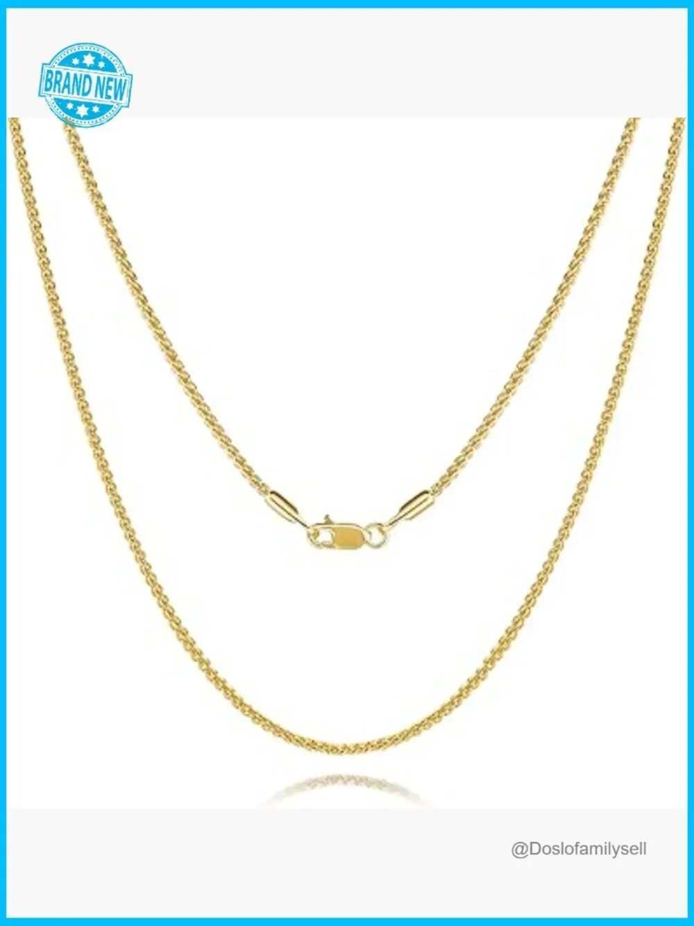 14K Gold Franco Chain Necklace Classic Elegant Minimal Layering Women Men